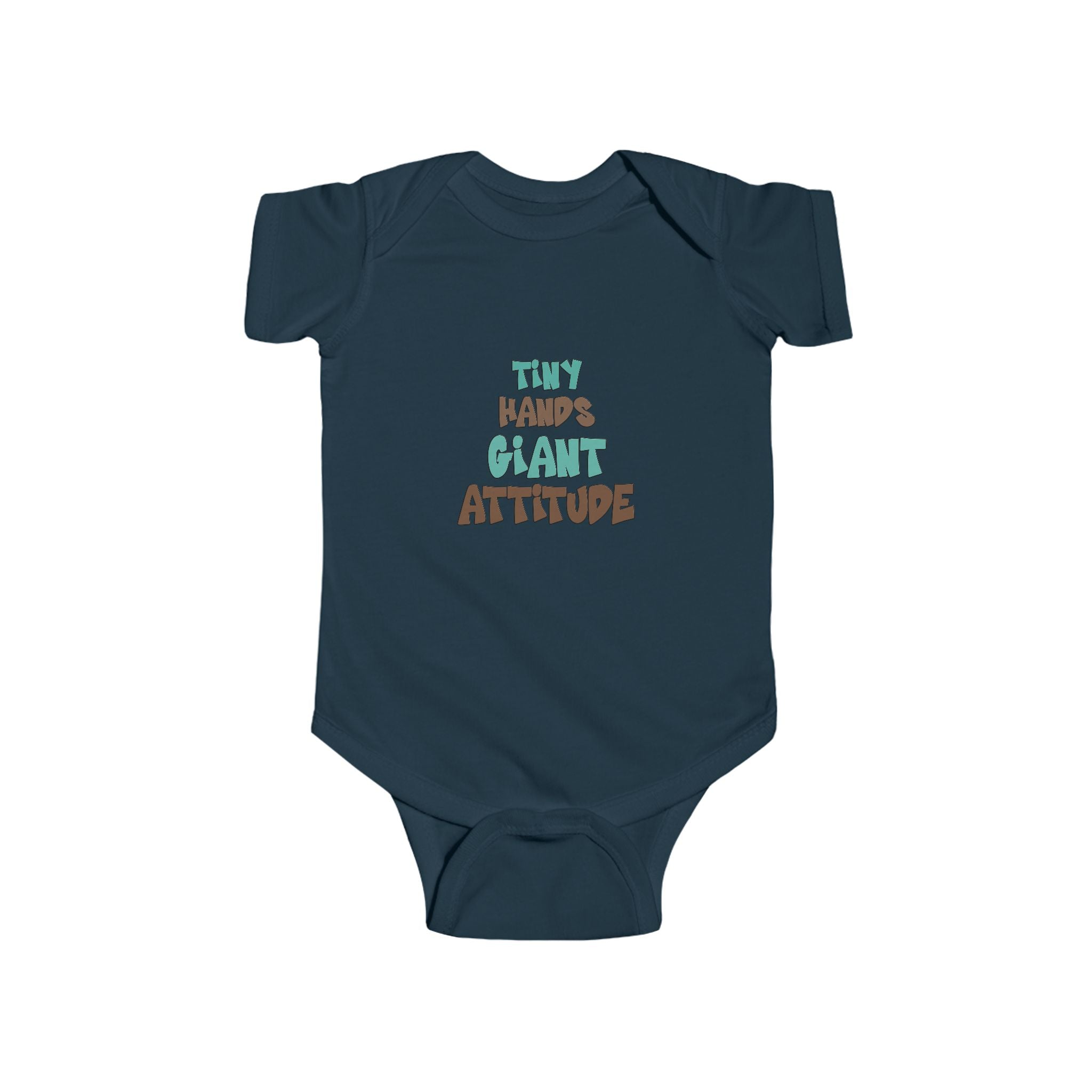 Tiny Hands Giant Attitude Baby Bodysuit – Soft & Cute Infant Outfit