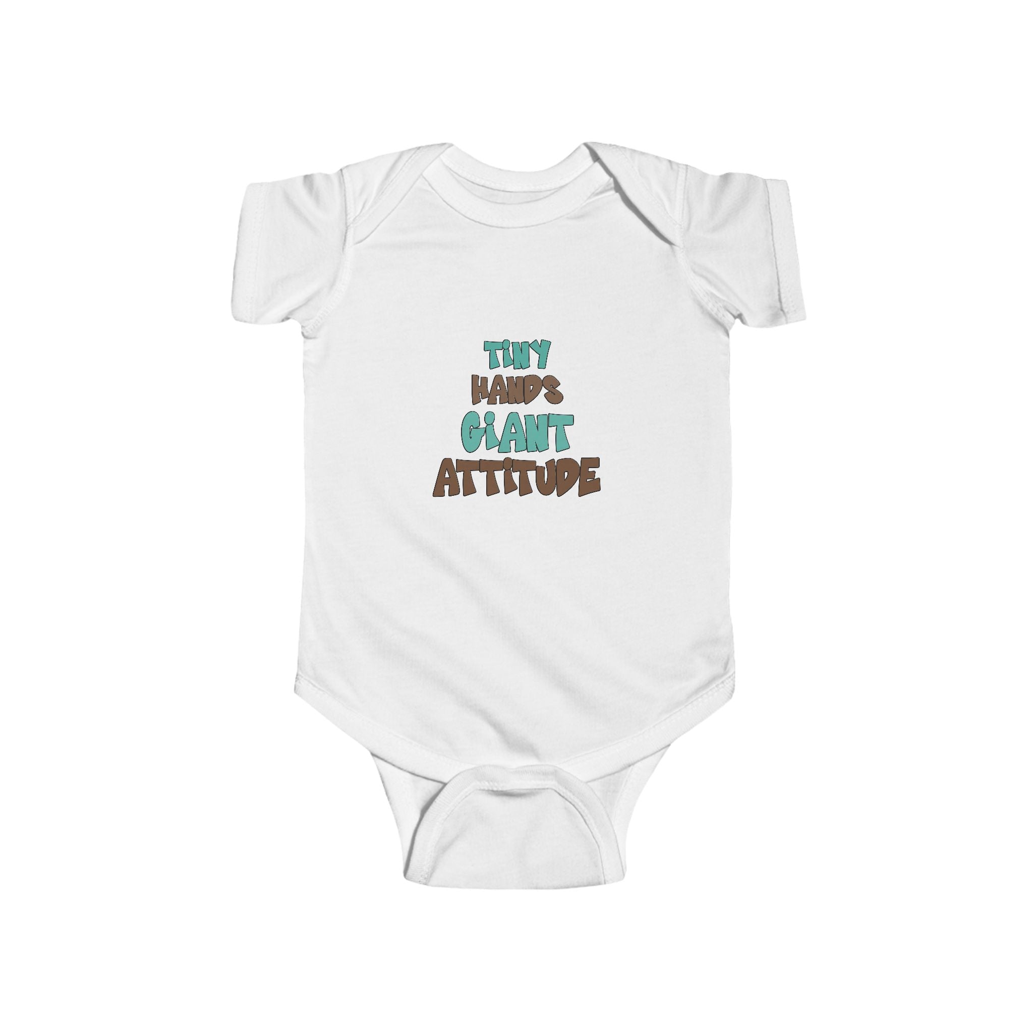 Tiny Hands Giant Attitude Baby Bodysuit – Soft & Cute Infant Outfit